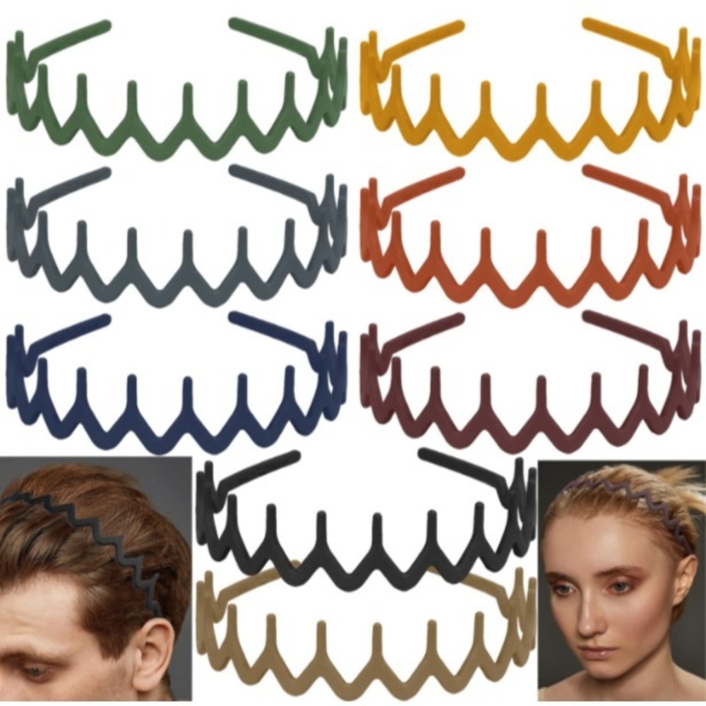 LAPOHI Non Slip Fashion Effortless Plastic Headbands Hair Accessories Bands 8Pcs